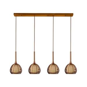 114002 - Luster na lanku NEST 4xE14/6W/230V medená 114002 vyobraziť