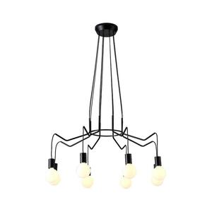 Luster na lanku BASSO 8xE27/40W/230V čierna 38-71057 vyobraziť