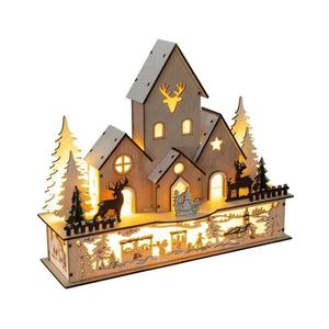 - LED Vianočná dekorácia LED/2xAA dedina drevo 50004958 vyobraziť