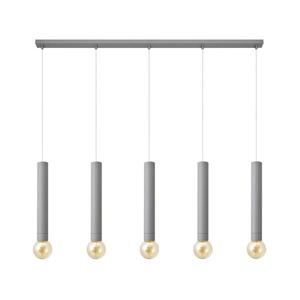 Luster na lanku TUBA 5xE27/15W/230V šedá W-L 1117/5 GR vyobraziť