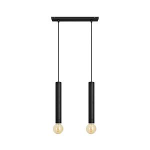 Luster na lanku TUBA 2xE27/15W/230V čierna W-L 1117/2 BK vyobraziť