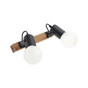 Redo 01-2416 - Nástenné svietidlo TAFFI 2xE27/42W/230V čierna/buk 01-2416 vyobraziť