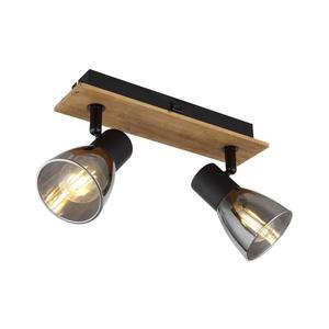 Globo 54307-2W - Nástenné bodové svietidlo CLAUDE 2xE14/40W/230V čierna/drevo 54307-2W vyobraziť