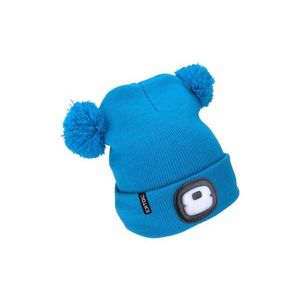 Extol - Čiapka s čelovkou a USB nabíjaním 250 mAh modrá s brmbolcami veľ. detská 43459 vyobraziť