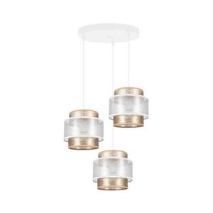 Luster na lanku GABI 3xE27/60W/230V zlatá/biela pr. 45 cm 0841 vyobraziť