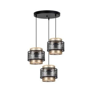 Luster na lanku GABI 3xE27/60W/230V zlatá/čierna pr. 45 cm 0847 vyobraziť
