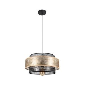 Luster na lanku GABI 1xE27/60W/230V zlatá/čierna pr. 40 cm 0842 vyobraziť