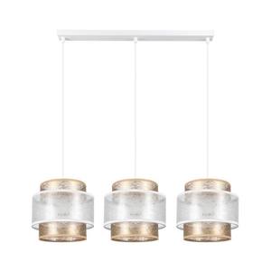 Luster na lanku GABI 3xE27/60W/230V zlatá/biela 0839 vyobraziť
