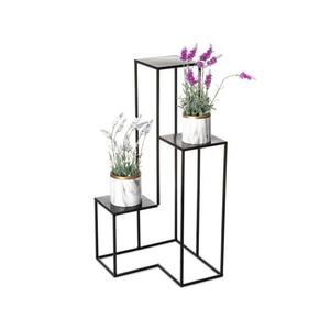 HowHomely Stojan na kvety KASKADA 85x40 cm čierna 10-1604 vyobraziť