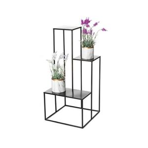 HowHomely Stojan na kvety KASKADA 85x40 cm čierna 10-1605 vyobraziť