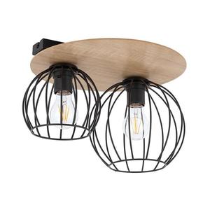 Prisadený luster CYBER 2xE27/60W/230V drevo/čierna 32355 vyobraziť