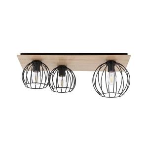 Prisadený luster CYBER 3xE27/60W/230V drevo/čierna 32359 vyobraziť