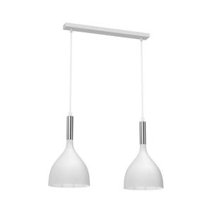 Luster na lanku NOAK 2xE27/15W/230V biela/chróm 3957 vyobraziť
