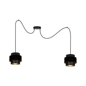 Luster na lanku NESS 2xE27/60W/230V pavúk čierna 0986 vyobraziť