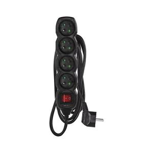 Predlžovací kábel s vypínačom 4Z 3m čierna PC1413R vyobraziť