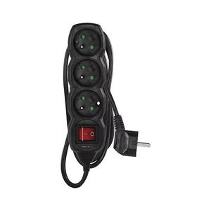 Predlžovací kábel s vypínačom 3Z 3m čierna PC1313R vyobraziť
