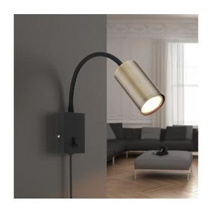 Globo 57911WM - Flexibilná nástenná lampa ROBBY 1xGU10/25W/230V čierna/mosadz 57911WM vyobraziť