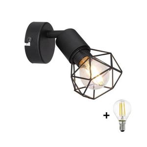 Globo - LED Nástenné bodové svietidlo XARA 1xE14/6W/230V čierna GL5539+VT1928 vyobraziť
