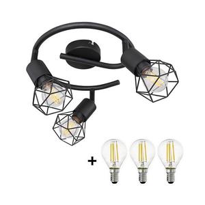 Globo - LED Bodové svietidlo XARA 3xE14/6W/230V čierna GL5471+3xVT1928 vyobraziť