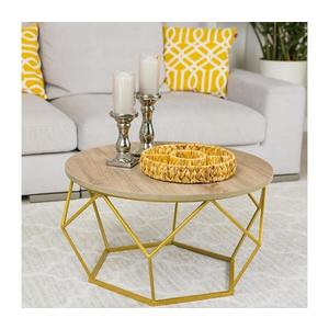 HowHomely Konferenčný stolík DIAMOND 40x70 cm zlatá/hnedá 10-1562-70-GDO-MDF vyobraziť