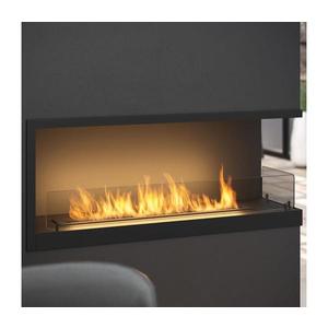 InFire - Rohový BIO krb 110x45 cm 3kW čierna INSIDE P 1100V2 vyobraziť