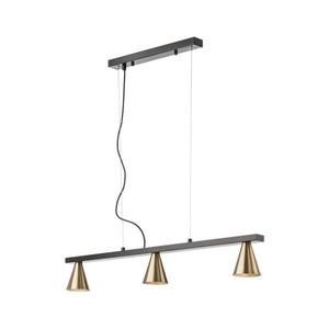 Redo 01-2218 - Luster na lanku ZUMA 3xGU10/15W/230V čierna/zlatá 116149 vyobraziť