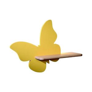 LED Detské nástenné svietidlo s poličkou BUTTERFLY LED/5W/230V žltá/drevo 21-84873 vyobraziť