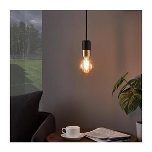 Eglo 31075 - Luster na lanku CALARI 1xE27/40W/230V čierna/zlatá 31075 vyobraziť