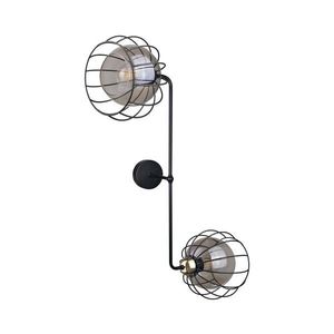 Keter Lighting Nástenné svietidlo SOLO BLACK 2xE27/60W/230V čierna/zlatá 1491 vyobraziť