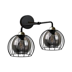 Keter Lighting Nástenné svietidlo SOLO BLACK 2xE27/60W/230V čierna/zlatá 1490 vyobraziť