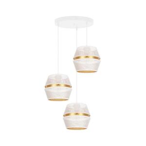 HEXE Luster na lanku PARIS 3xE27/60W/230V pr. 45 cm biela/zlatá 0080 vyobraziť