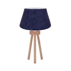 - Stolná lampa BOUCLE 1xE27/15W/230V pr. 28 cm modrá/drevo 601467 vyobraziť