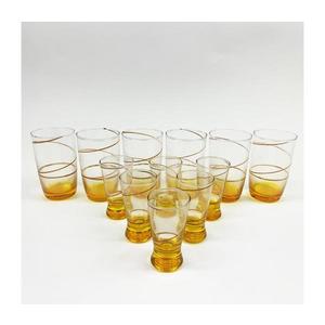 Sada 6x väčší pohár a 6x menší pohár na panáky žltá vyobraziť