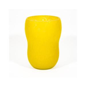 Sklenená váza 17 cm žltá vyobraziť