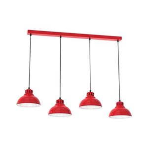 Luster na lanku SVEN 4xE27/15W/230V červená 9228 vyobraziť