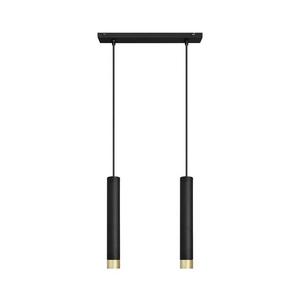 LED Luster na lanku TUBA 2xGU10/4, 8W/230V čierna/zlatá W-L 1111/2 BK+GO vyobraziť