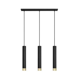 LED Luster na lanku TUBA 3xGU10/4, 8W/230V čierna/zlatá W-L 1111/3 BK+GO vyobraziť