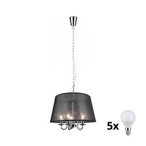 Reality - LED Luster na reťazi CIMA 5xE14/40W/230V čierna R31035006 vyobraziť