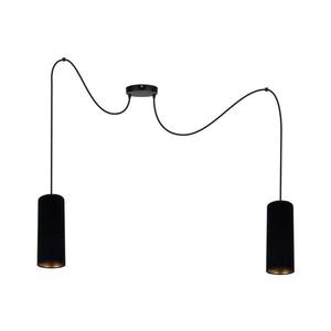 HEXE Luster na lanku AVALO 2xE27/60W/230V pavúk čierna 0113 vyobraziť