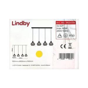 Lindby - Luster na lanku FRANCES 4xE27/60W/230V 4251096551716 vyobraziť