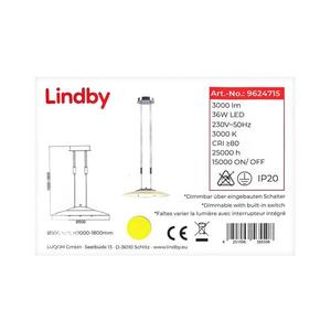 Lindby - LED Stmievateľný luster na lanku AMIDALA LED/36W/230V 4251096565508 vyobraziť