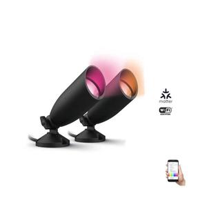 WiZ -SADA 2x LED RGBW Stmievateľné vonkajšie svietidlo SPOT LED/10W/230V IP65 Wi-Fi 872016907159900 vyobraziť