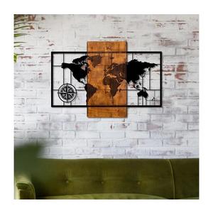 Nástenná dekorácia 58x85 cm mapa drevo/kov 899SKL1330 vyobraziť