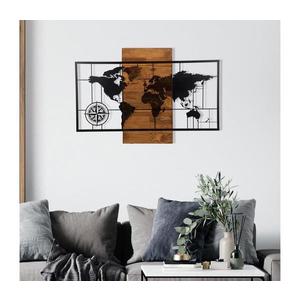Nástenná dekorácia 58x85 cm mapa drevo/kov 279ENZ1744 vyobraziť