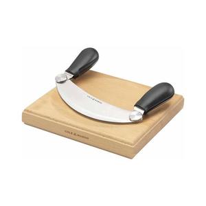 Cole&Mason - Kuchynská doska na krájanie a kolískový nôž 21, 5x51, 5 cm buk H105549 vyobraziť