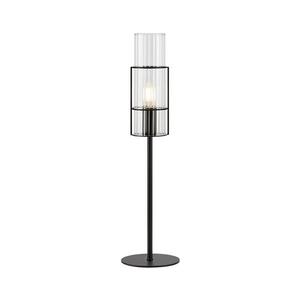 Markslöjd 108555 - Stolná lampa TUBO 1xE14/40W/230V 50 cm čierna/číra 108555 vyobraziť