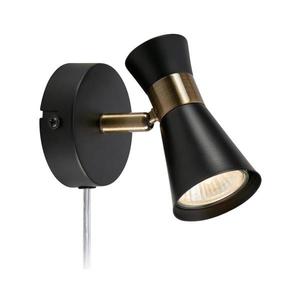 Markslöjd 108625 - Nástenné bodové svietidlo FOLIE 1xGU10/7W/230V čierna/mosadz 108625 vyobraziť