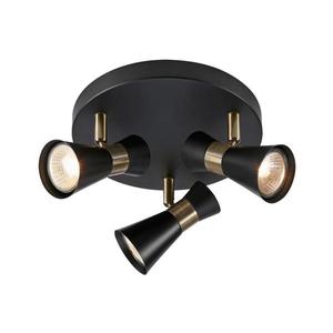 Markslöjd 108626 - Bodové svietidlo FOLIE 3xGU10/7W/230V čierna/mosadz 108626 vyobraziť
