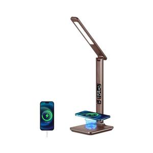 08975L-LED Stmievateľná lampa s bezdr. nabíjaním KINGFISHER 8, 5W/230V hnedá 08975L vyobraziť