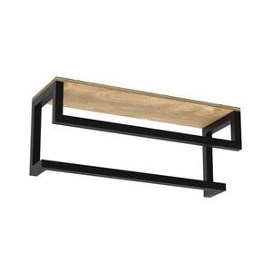 Nástenný vešiak na uteráky s poličkou 14x40 cm čierna 9864 vyobraziť